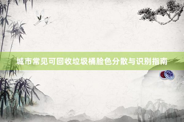 城市常见可回收垃圾桶脸色分散与识别指南